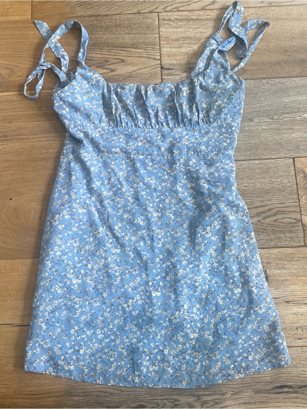 Princess Polly Blue Floral Tie-Strap Sundress